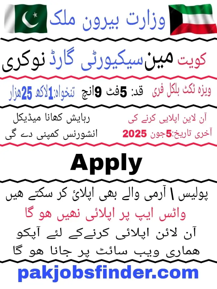 Security Guard Jobs in Kuwait – Free Visa with Government of Pakistan Support