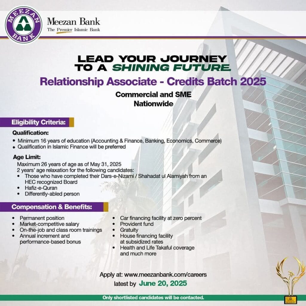 Meezan Bank allows You To Grow Professionally in Banking